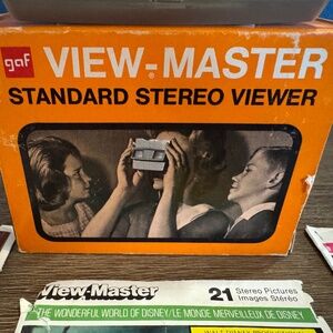 Vintage GAF View-Master Standard Stereo Viewer with Original Box & 3 Reels  set-